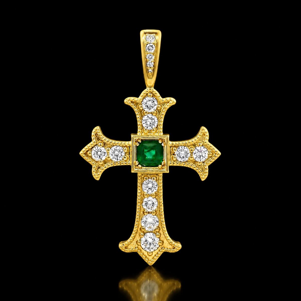 Saint Emerald Cross Pendant — SEC-54